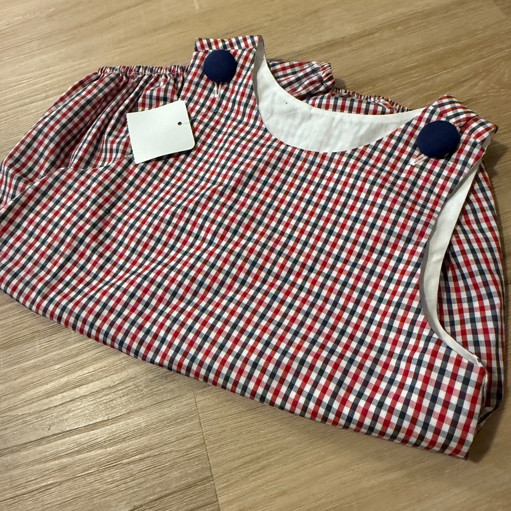 Kids Red and Blue Checkered Bottoms